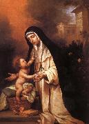 Bartolome Esteban Murillo Lima, Santa Rosa oil on canvas